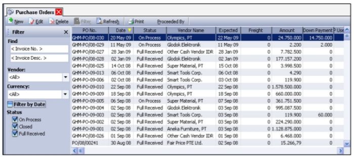 Mengedit dan Menghapus Purchase Order pada Accurate