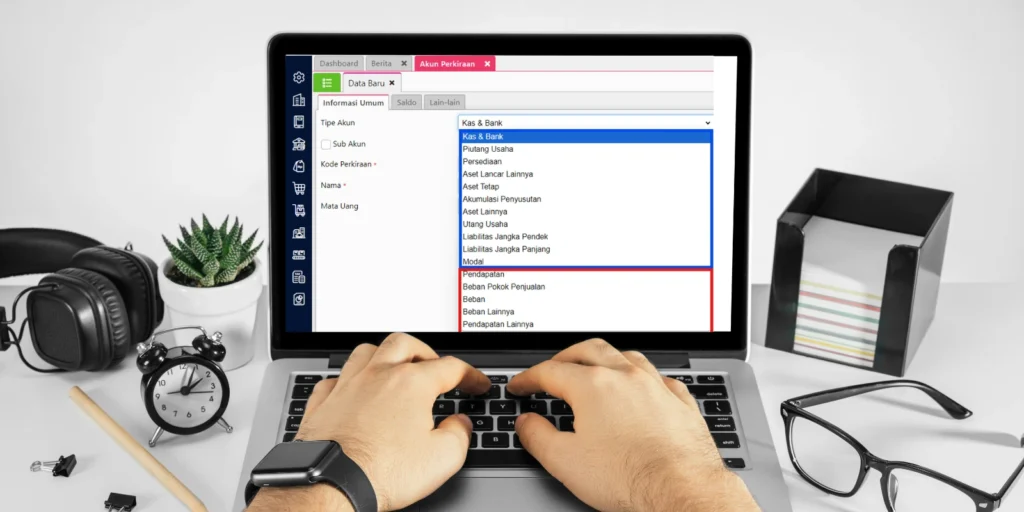 Klasifikasi Rekening Neraca dan Laba Rugi pada Accurate