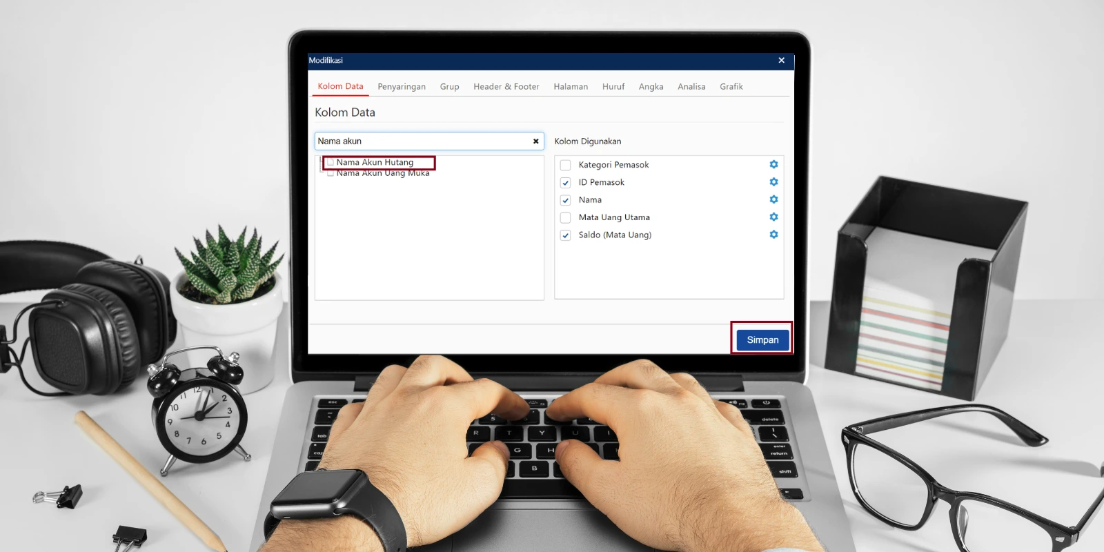 Cara Menampilkan Akun PiutangHutang pada Accurate Online