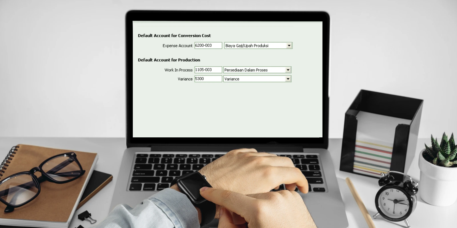 Akun Default Produksi di Aktivitas Pabrikasi pada Accurate