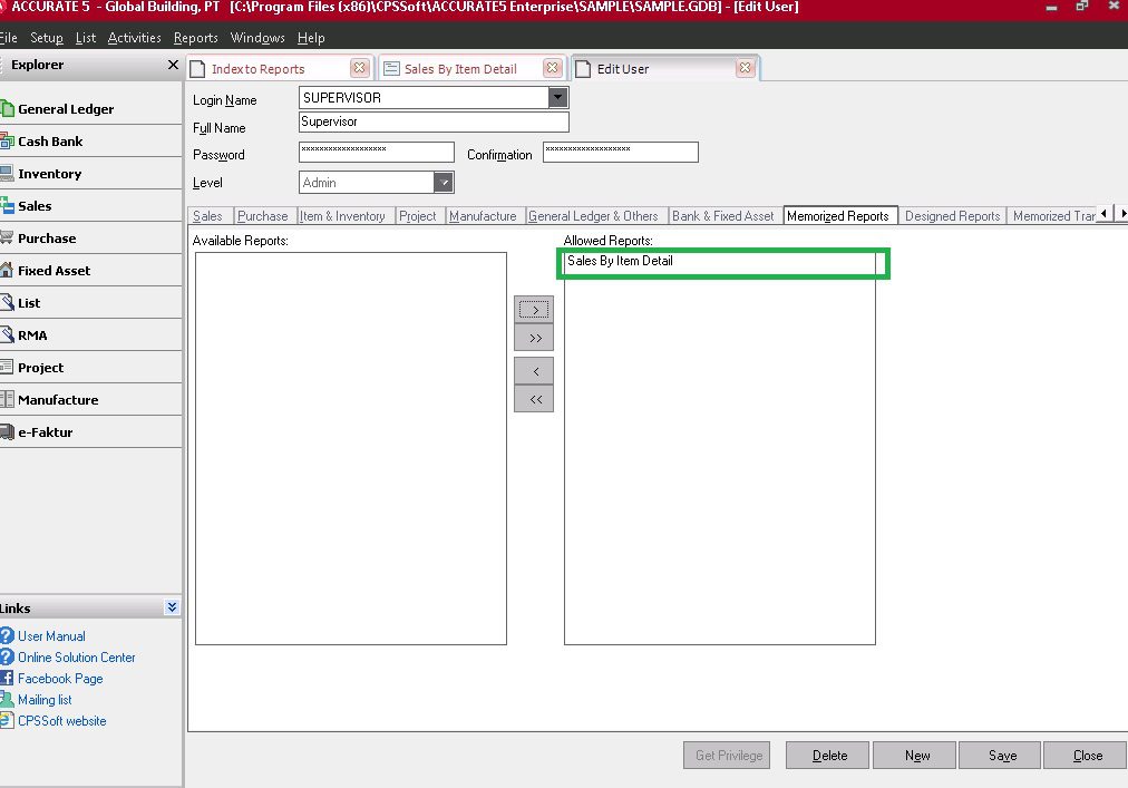 Cara Memberikan Akses Laporan Tertentu di Accurate