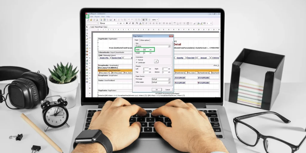 Cara Setting Laporan Agar Tidak Terpotong di Accurate