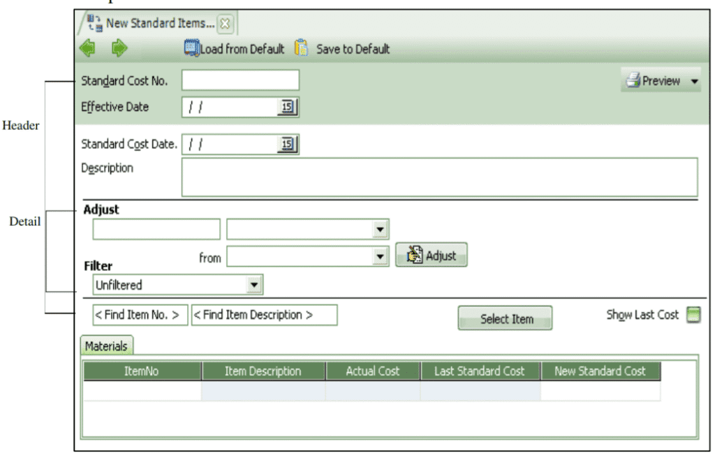 Harga Standar Barang Aktivitas Pabrikasi di Accurate