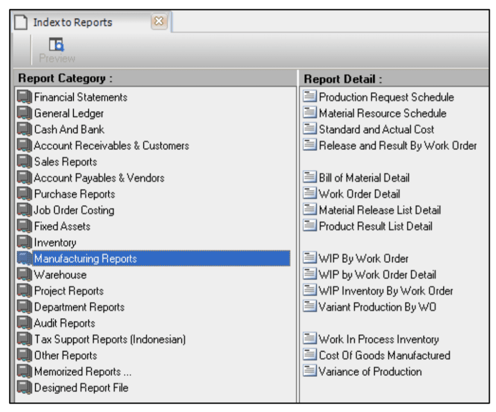 Laporan pada Modul Pabrikasi Manufaktur di Accurate