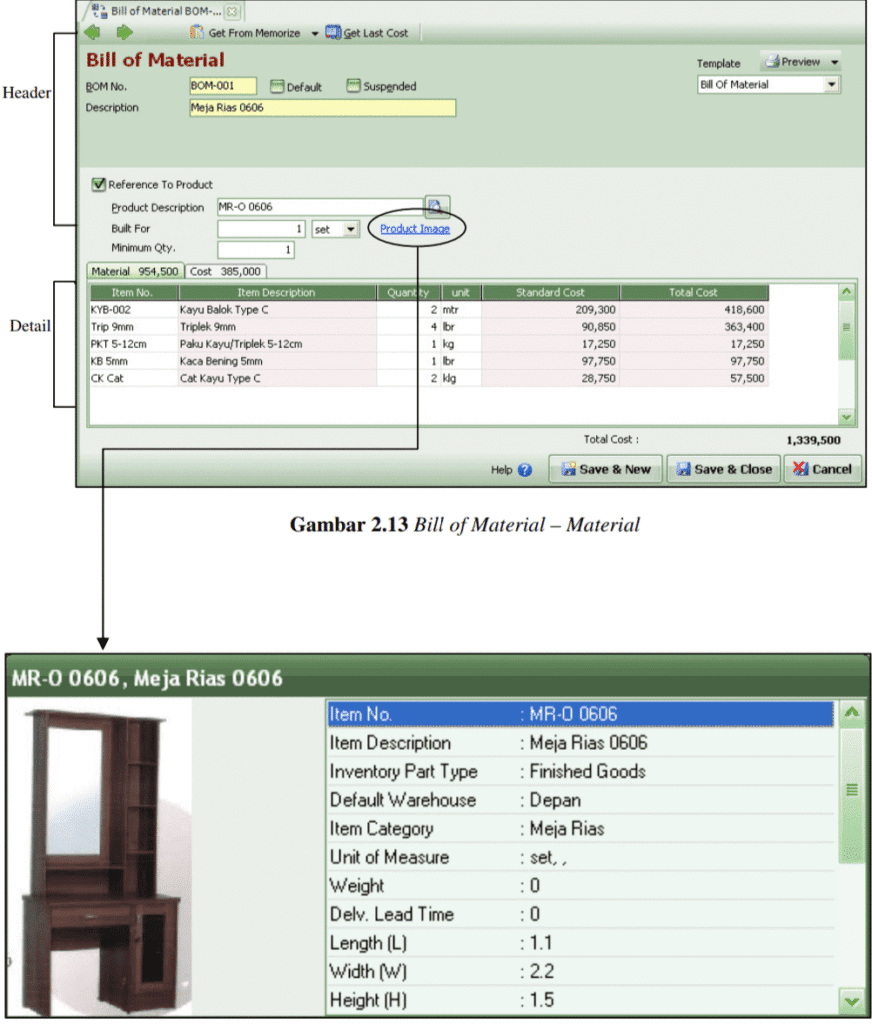 Membuat Bill of Material Aktivitas Pabrikasi di Accurate