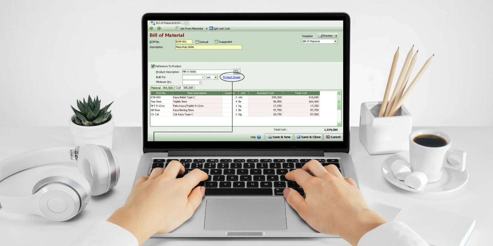 Membuat Bill of Material Aktivitas Pabrikasi di Accurate
