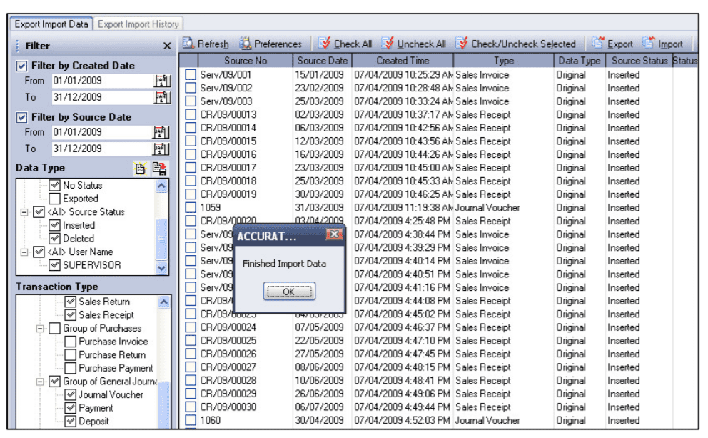 Settingan Mengimpor File XML Database Cabang di Accurate