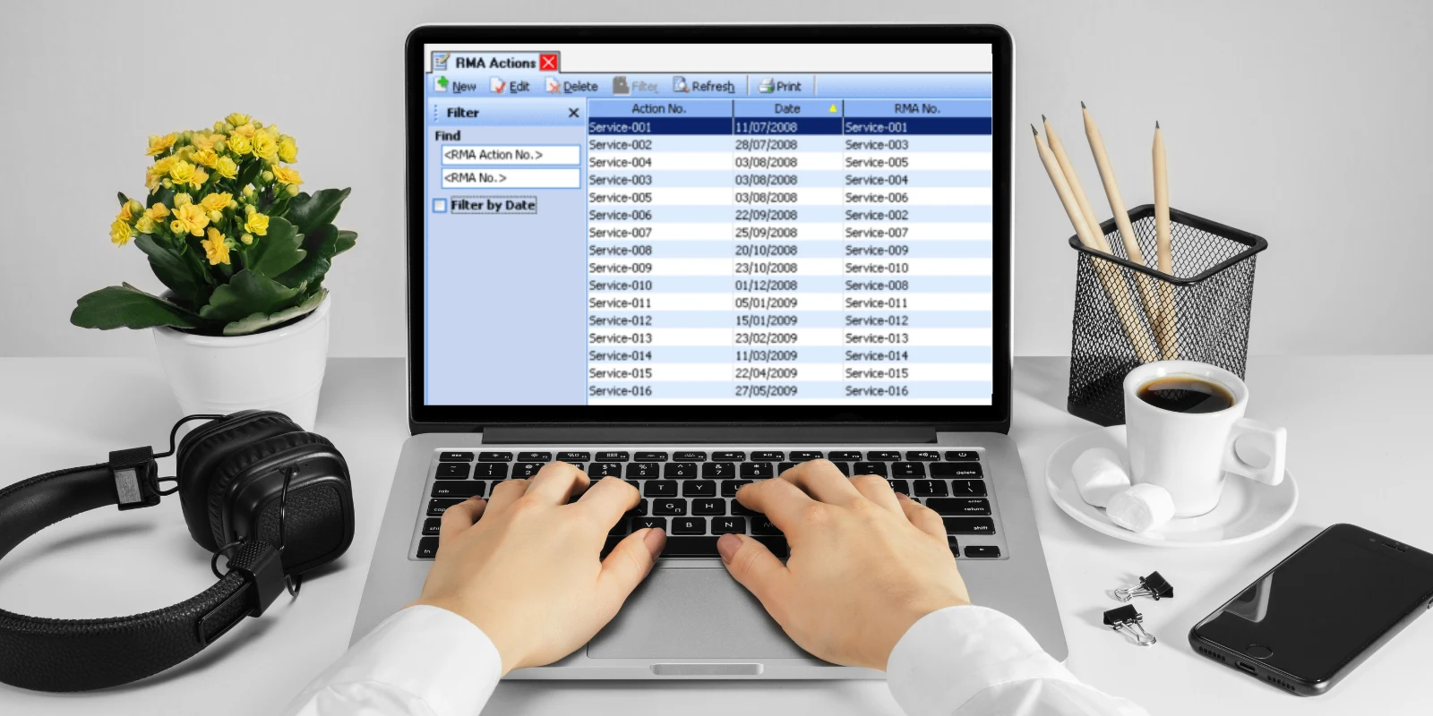 Cara Melihat Tabel Daftar Formulir RMA Action di Accurate