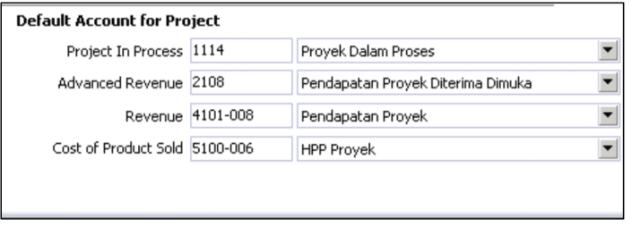 Cara Mengatur Akun Default Project di Database Accurate