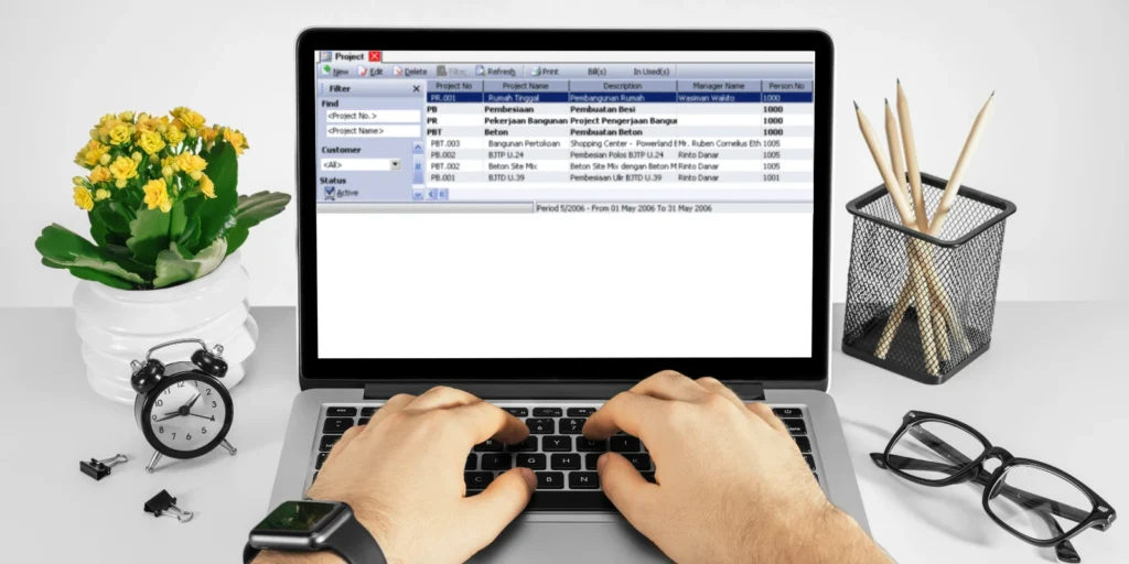 Daftar Aktivitas Proyek [Project List] pada Accurate