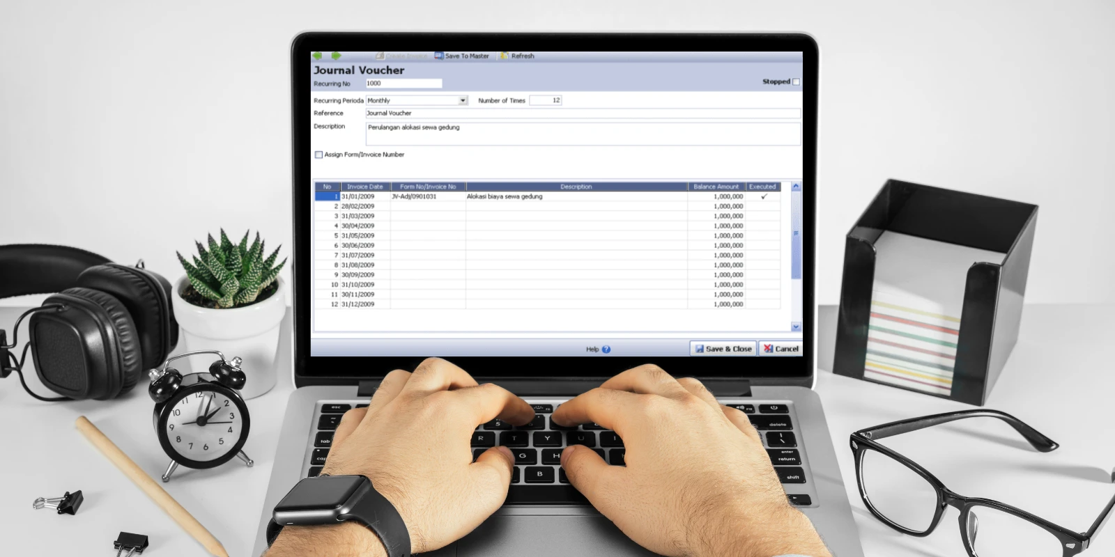Formulir Perulangan Input Transaksi pada Accurate