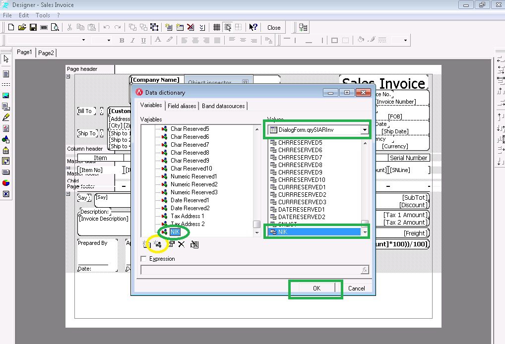Menampilkan Nomor NIK di Preview Sales Invoice Accurate