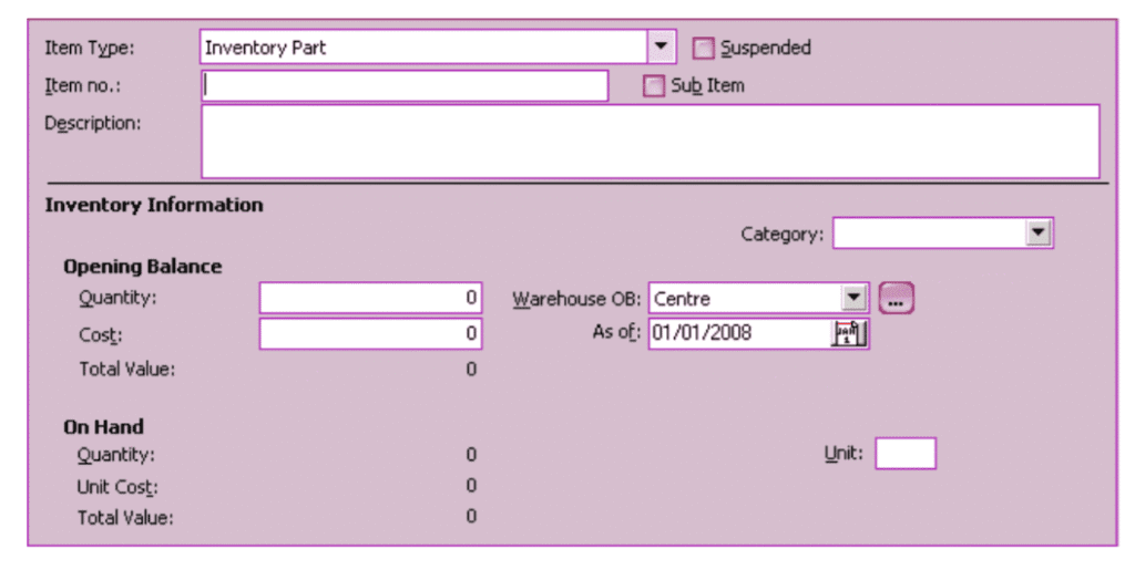Cara Membuat Item Baru Tipe Inventory Part di Accurate