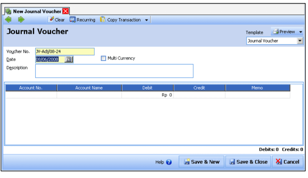 Fitur Bukti Jurnal Umum Journal Umum pada Accurate