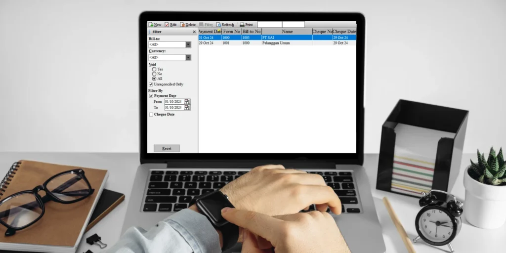 Melihat Daftar Penerimaan Penjualan pada Accurate