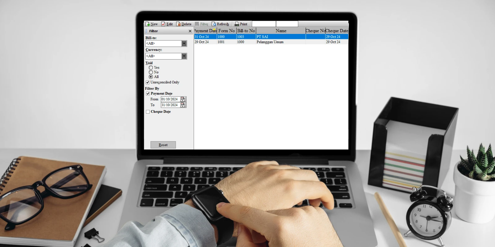 Melihat Daftar Penerimaan Penjualan pada Accurate