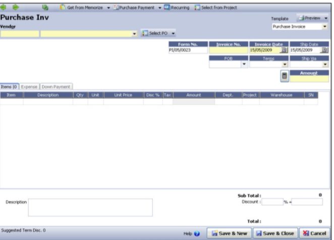 Fitur Faktur Pembelian Purchase Invoice di Accurate