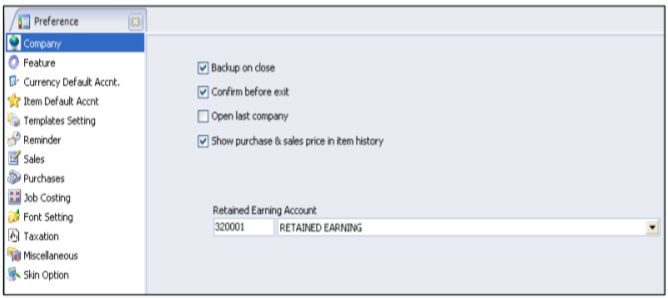 Fitur Preferensi Setup References pada Accurate