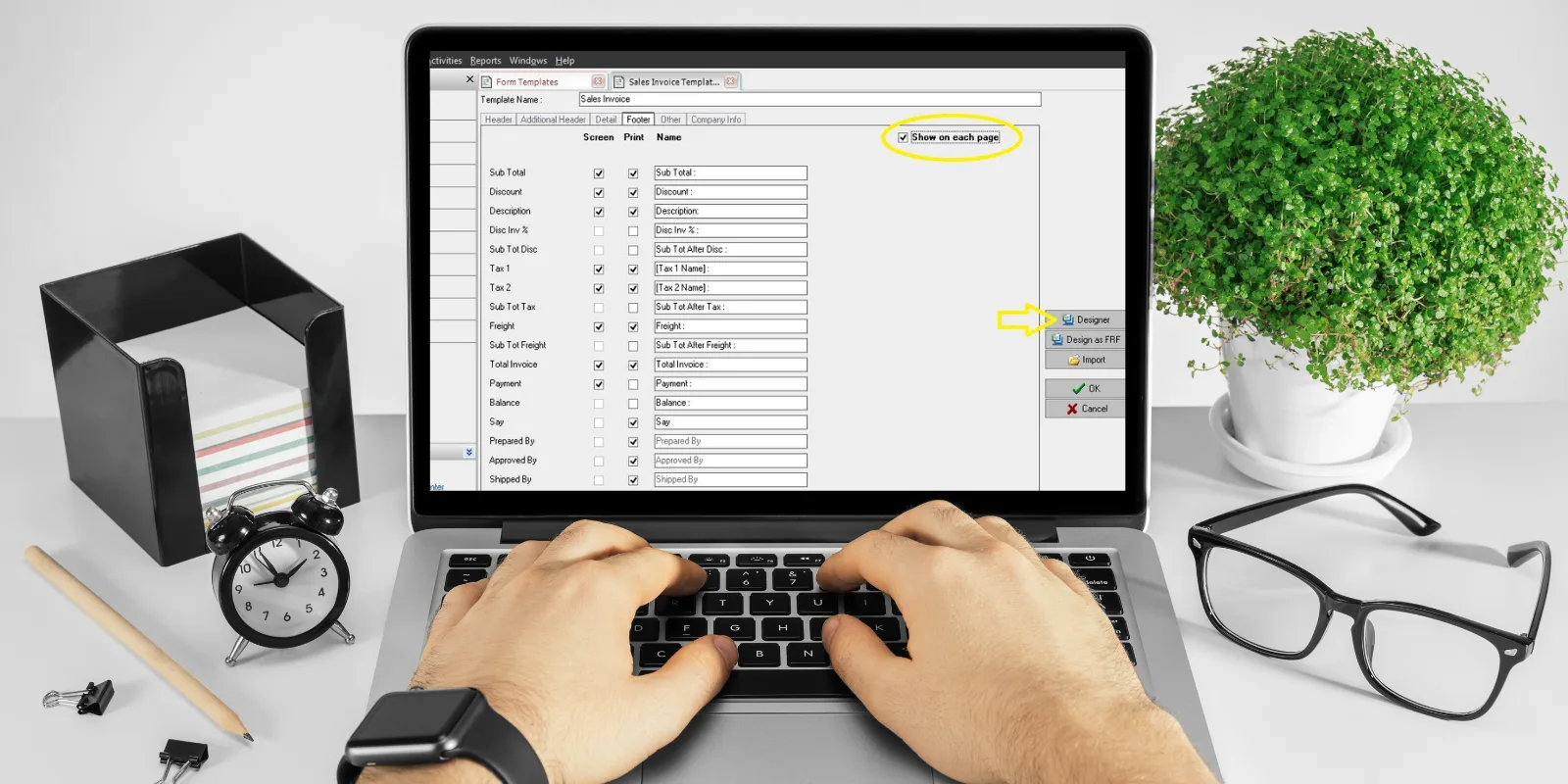 Sub Total Menampilkan Total Amount Perhalaman Accurate