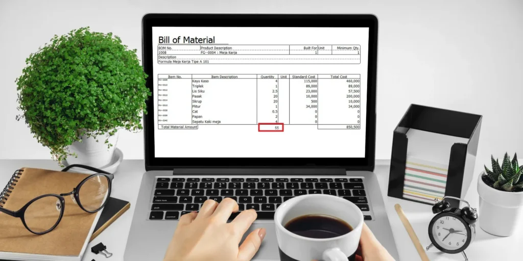 Total Quantity di Preview Bill Of Material (BoM) Accurate