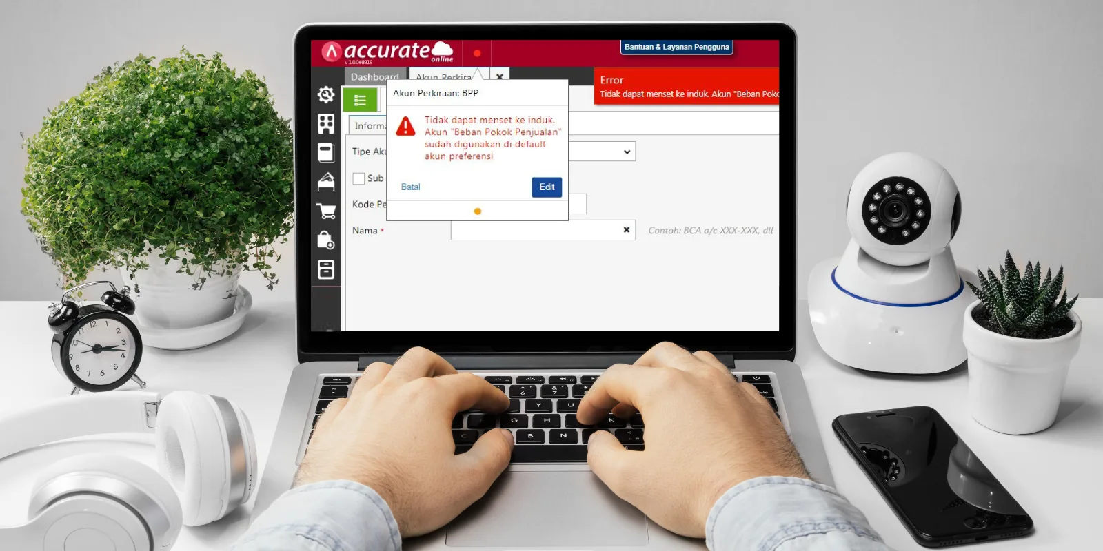 Error Beban Penjualan Sebagai Induk Akun di Accurate Online