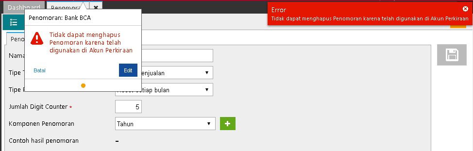 Error Penghapusan Penomoran Transaksi di Accurate Online