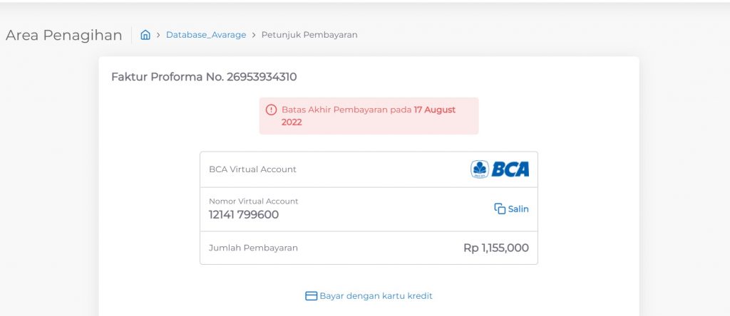 Menambah Saldo untuk Perpanjang Database Accurate Online