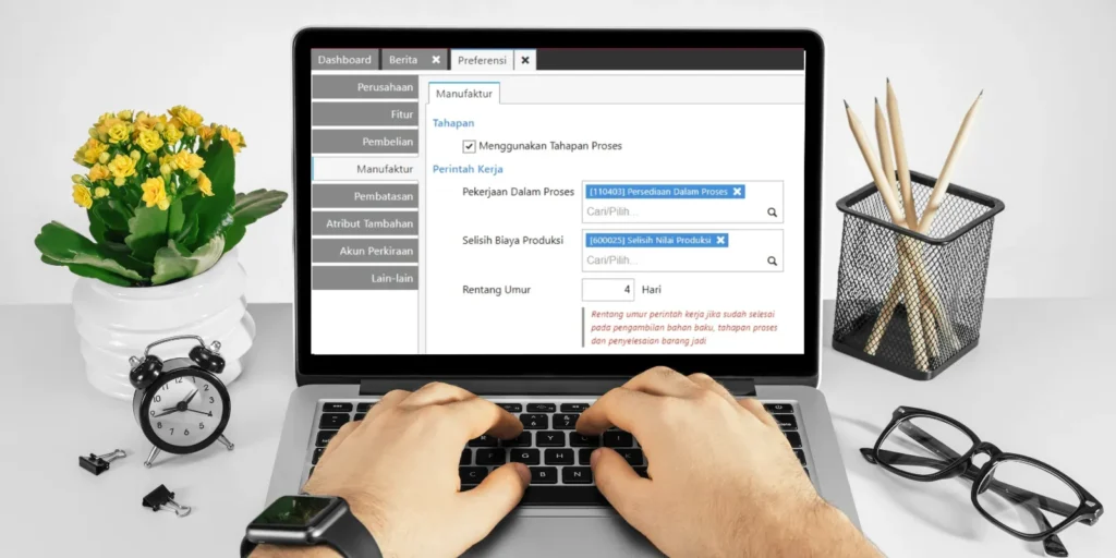 Pengaturan Preferensi Manufaktur pada Accurate Online