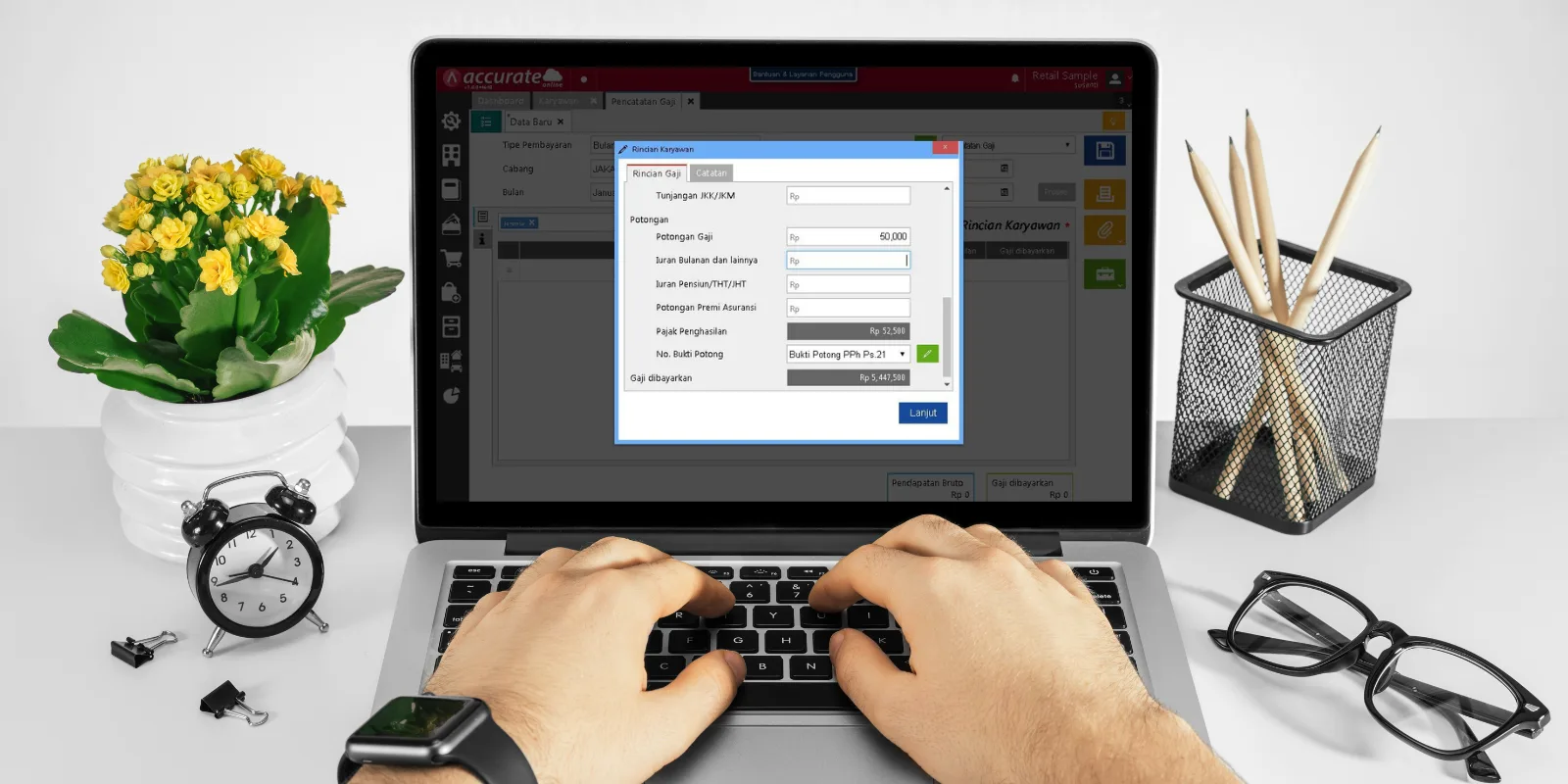 Perhitungan PPh KaryawanTidak Tetap di Accurate Online