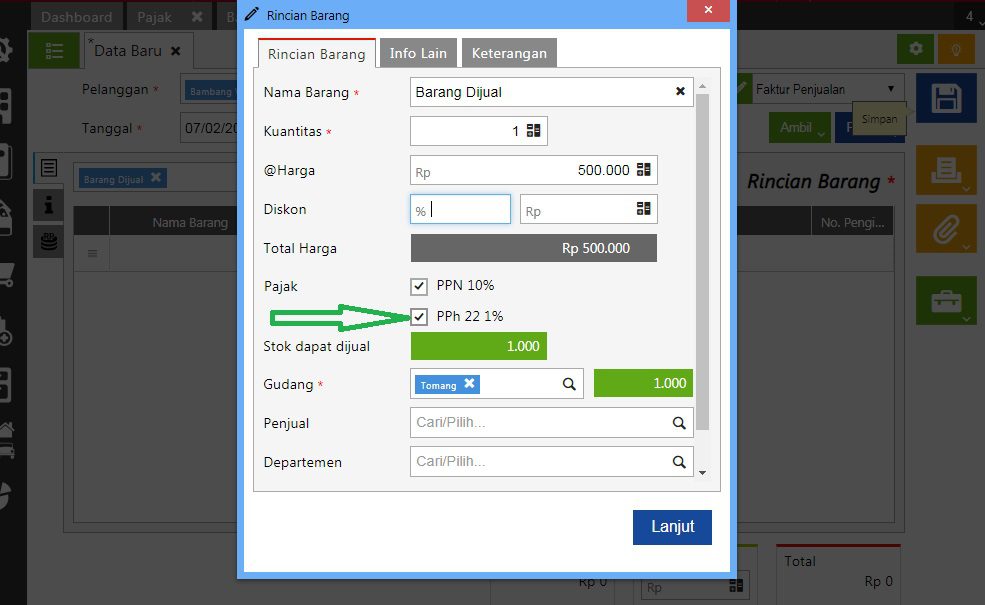 Panduan Menginput PPh Penjualan pada Accurate Online
