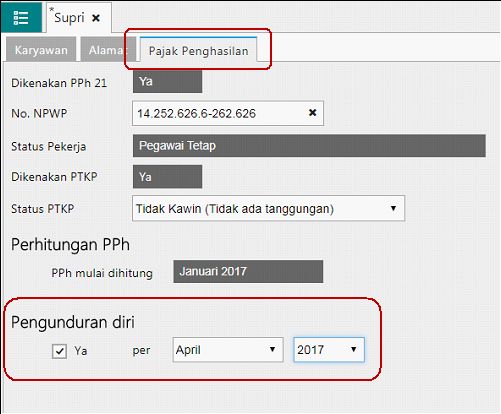 Fitur Pengunduran Diri di Formulir Karyawan Accurate Online