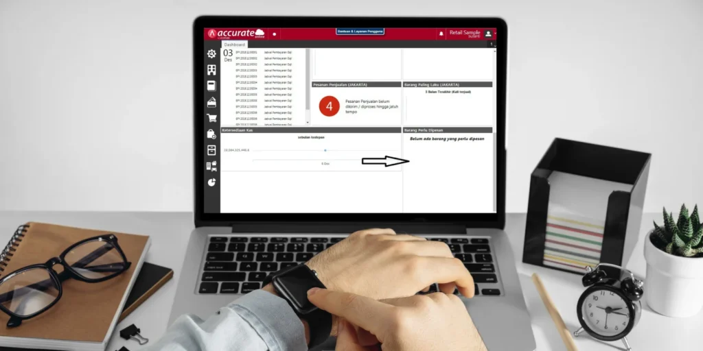 Kolom Barang Perlu Dipesan di Dashboard Accurate Online