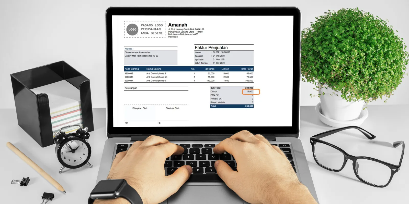 Total Diskon di Footer Faktur Penjualan Accurate Online